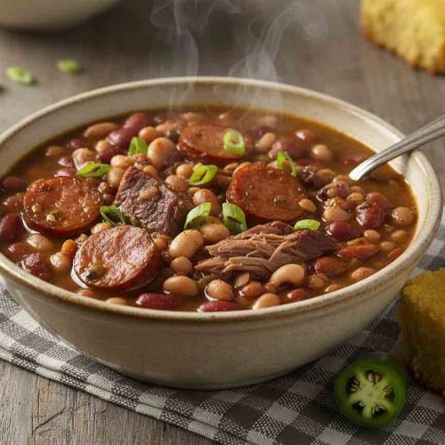13 Bean Chili with Smoked Brisket & Brisket Butter