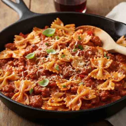 Sardinian Sausage Ragu with Farfalle (bow tie) Pasta
