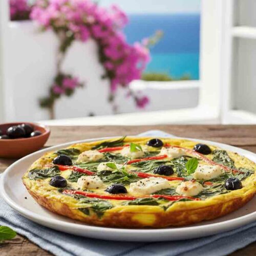 Mediterranean Morning Spinach Frittata