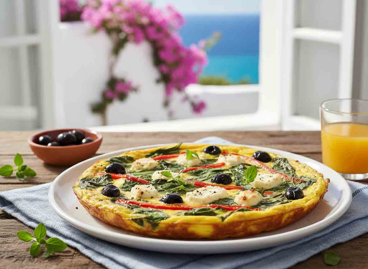 Mediterranean Morning Spinach Frittata